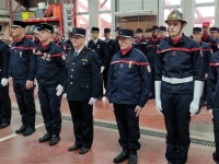 Cérémonie de la Sainte-Barbe : Remise de distinctions aux soldats du feu du Centre d’incendie et de secours de Givry, dont le chef changera en 2020.