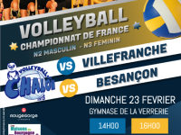 Dimanche Volley-ball à la Verrerie avec la réception de Villefranche et de Besançon 