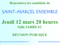 MUNICIPALES - Réunion publique annoncée pour Saint Marcel Ensemble 