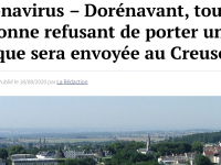 MEDIAS - Quand Le Gorafi propose d'envoyer  tous les opposants au port du masque ... au Creusot ! 