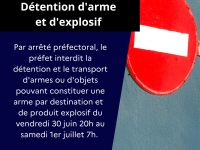 Le Préfet de Saône et Loire prend une série de mesures sur les armes,  les explosifs et le carburant 