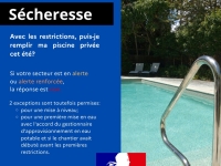 PISCINES - Attention des restrictions sont en vigueur en Saône et Loire 