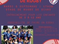 C'est l'heure de la reprise de l'école de rugby 