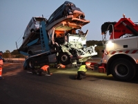 14 heures pour libérer la RCEA après le grave accident de deux poids-lourds