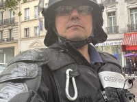 Jérôme Durain, sénateur de Saône et Loire, a endossé le casque ce 1er mai à Paris 