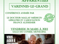 Soirée Alzheimer et maladies apparentées à Varennes le Grand 