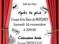 Week-end théâtre annoncé à la salle des fêtes de Mercurey