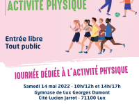 Journée dédiée à l'activité sportive - Rendez-vous à Lux le 14 mai ! 