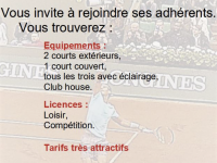 Le Tennis Club d'Epervans vous attend 