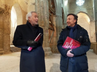 "J'ai promis de sauver, je sauverai" : Stéphane Bern en visite à l'église Saint-Philibert de Dijon