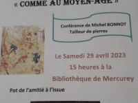 "Construire comme au Moyen-Age" - une conférence gratuite ce samedi à la bibliothèque de Mercurey