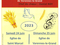 La Chorale Saône Mélodie vous donne rendez-vous à Saint-Marcel et Varennes le Grand 