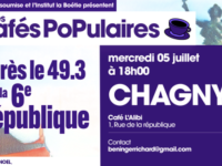 Premier café populaire de la France Insoumise à Chagny 