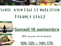 Le forum santé, bien-être et nutrition vous attend à Gergy 