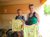 Deux cyclistes montantes à la rencontre des maternelles de Givry et Dracy
