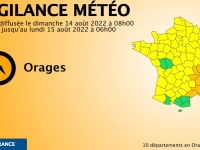 ORAGES - Le sud Saône et Loire en vigilance orange 