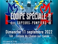 Invitée par l’association «Un avion, Un enfant, Un rêve», l’Equipe Spéciale des Sapeurs-Pompiers du Rhône le 11 septembre au Colisée