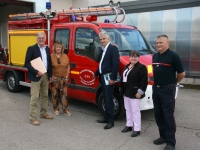 Le Président Accary en visite au Centre de Secours de Varennes le Grand