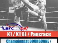 Aujourd'hui, Championnat de K1, K1 RL et Pancrace de Bourgogne Franche-Comté au Dojo de Saint-Marcel