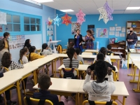 Enregistrement d'une émission de radio à l'école Romain Rolland