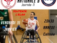 Vendredi 31 Janvier à 20h30 : BASKET FAUTEUIL : ÉLAN CHALON Vs CENTRE FÉDÉRAL