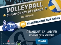 Dimanche 12 Janvier à 16h : Les féminines du VBCC reçoivent le leader!