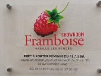 Suite à une cessation d’activité, due à son départ en retraite, il y a des affaires à faire au showroom de la boutique Framboise !