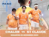 6ème journée de fédérale 2 poule 1, dimanche 5 novembre à 15 heures 15 : Chalon RTC – Saint Claude, venez encourager les rugbymans chalonnais 