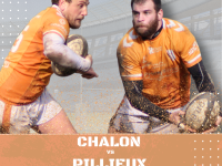 Samedi 30 mars à 18 heures 30 en Fédérale 2 : Chalon RTC – RC Rillieux, venez encourager les rugbymans chalonnais 
