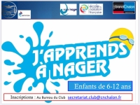 En Juillet, le Cercle Nautique Chalonnais  organise 2 stages j’apprends à nager :