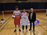 Tournoi de Pâques du C.S.B.C  (Chalon-sur-Saône Badminton Club) : Thibault Robin et Camille Roche remportent le double mixte en série1