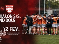 Dimanche 12 février, 16ème journée de Fédérale 2 : Chalon RTC – Grand Dole, venez encourager les rugbymans chalonnais 