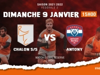 Fédérale 2 - poule 2 : RTC (Rugby Tango Chalonnais) – Antony Métro 92 , venez encourager  les rugbymans chalonnais    