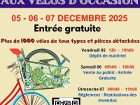 Participez à la grande bourse des vélos d'occasion qui se déroulera le 5,6 et 7 décembre à Chalon-sur-Saône  