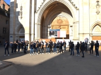La fanfare ‘Delirium Tremens Band (Belgique)’ était en représentation place Saint Vincent  ce samedi 