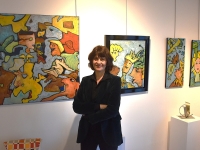 Vernissage réussi à la Galerie de l’Atelier Saint Jean pour l’exposition des peintures de Nansky et des sculptures acier de Georges Goupy 