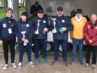 La triplette vétérans de pétanque de Crissey Alain Buchaillot, Eric Rossignol et Marc Bouhot championne de Saône-et-Loire, qualifiée pour les championnats de France!