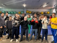 11 handiboxeurs du Ring Olympique Chalonnais en partance pour le 13ème Challenge national handiboxe Gilbert Joie