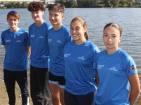 Cinq jeunes rameurs du CAC en stage à Mâcon avant la Coupe de France à Vichy