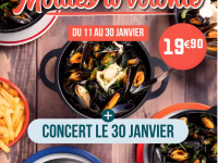 Moules frites à volonté et concert pour bien démarrer l’année chez Léon !