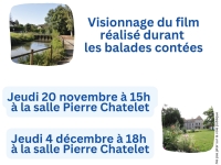 Champforgeuil : Visionnage du film réalisé durant les balades contées Jeudi 20 novembre à 15h et Jeudi 4 décembre à 18h à la salle Pierre Chatelet.