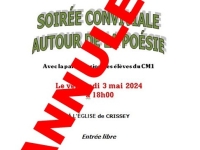 ANNULATION Nouveau spectacle du Sentier des Arts le vendredi 3 mai à 18h00 à l'église de Crissey