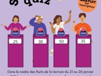 Bibliothèque Châtenoy le Royal : soirée quiz vendredi 23 janvier à 18h30