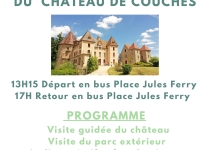 Le CCAS de Châtenoy le Royal organise une sortie culturelle mardi 11 juillet "A la découverte du Château de Couches"