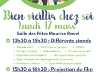 Châtenoy le Royal : Après-midi échanges sur le thème "bien vieillir chez soi" organisé par le CCAS  lundi 17 mars à la salle des fêtes.