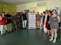 Un Totem réalisé par les enfants de l’accueil de loisirs de Châtenoy le Royal récompensé par un baby-foot offert par la société René Pierre. 