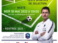 La Section Sportive Scolaire Football de la 6ème à la 3ème lance ses tests sportifs de sélection le mercredi 18 mai 2022 à 13h30.