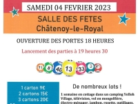  LOTO samedi 4 Février à la salle des fêtes de Châtenoy le Royal organisé par le COS 