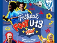 Le football des jeunes à l’honneur avec le Festival Foot U13 – Phase Départementale à Châtenoy le Royal le 28 mars.