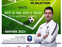 Section Sportive Scolaire Foot de Châtenoy le Royal Tests sportifs de sélection mixte mercredi 23 mai 2023 à 13h30 terrain synthétique du Treffort